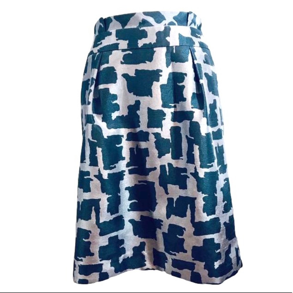 Banana Republic Grey Khaki Houndstooth Skirt